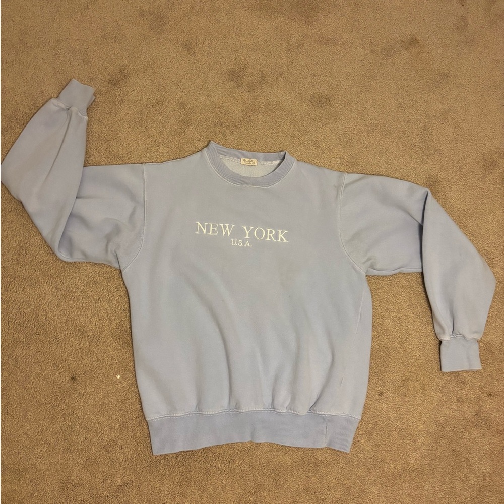 Light Blue New York USA Men's Sweater